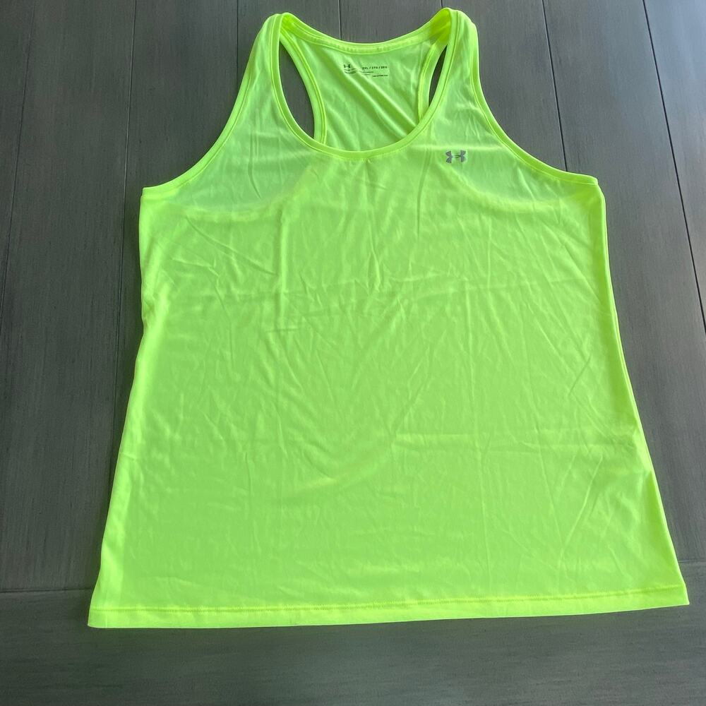 Under Armour HeatGear Tank • Fluorescent Yellow • XXL • 100% Polyester